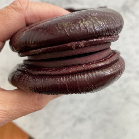 TORY BURCH Travel “T” Crinkle Ballet shoe #31158203 in Oxblood color Size 8.5 M - Picture 3 of 11